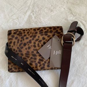 J.Jill Cowhide leather waist purse.